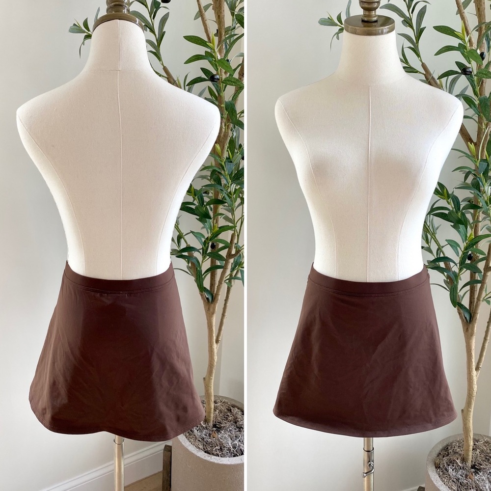 Super Cute Vintage Y2K Style Chocolate Brown Swimwear Mini Skirt